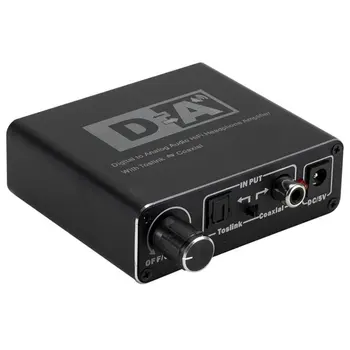 192kHz Digitālā uz Analogo Audio Converter, Optisko Fiber Toslink Koaksiālā Signāla uz RCA R/L Audio Decoder SPDIF LTV APK Pastiprinātājs