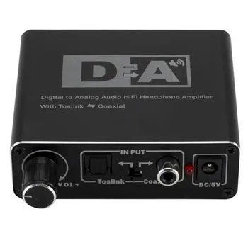 192kHz Digitālā uz Analogo Audio Converter, Optisko Fiber Toslink Koaksiālā Signāla uz RCA R/L Audio Decoder SPDIF LTV APK Pastiprinātājs