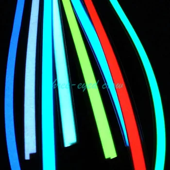 1m EL lentas Elastīgas Neona Virves Gaismas Mirdzumu EL Vadu Kabeli ūdensdrošs led strip gaismas +Auto DC12V, gadījumā, Apavi, Apģērbs, Auto, Jauna
