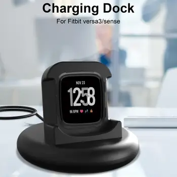 1m Lādētāja Adapteri Portatīvo Nomaiņa USB Uzlādes Kabelis Klipu Vadu Uzlādes Doks Fitbit Versa3/Sajūtu Smart Skatīties