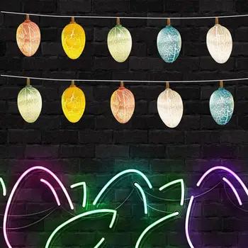 1pc 1,5 M 10pcs Lieldienu Mix-Krāsu Ieplīsušas Olas LED Gaismas Stīgu Kāzu Mājās Ziemassvētku Eglīte Lieldienu Dekors LED String Gaismas