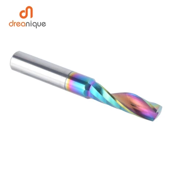 1pc AAAAA viena flauta Karbīda spirālveida gala dzirnavas 3.175 ,4 ,5 ,6 mm spirāli, alumīnija dzirnavas 3D CNC gravēšanas kokapstrādes Akrila DLC