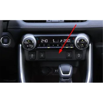 1pc auto uzlīme nerūsējošā tērauda Centrālās vadības regulēšanas paneļa apdare vāks 2019 2020 Toyota RAV4 RAV 4 MK5