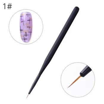 1Pc Melns Rokturis Nagu Izdrukāt Pildspalvas Akrila Nagu Mākslas Otu UV Gēla Nagu Mākslas Otu Otas Zīmēšanai Nagu Rīks