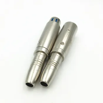 1Set 6.35 mm 3 Core Pins Sieviete Ligzdu uz 3Pin XLR Vīrietis + Sieviete Plug Audio Kabelis, Mikrofons, Metāla Adapter 6.35 uz XLR Connnector