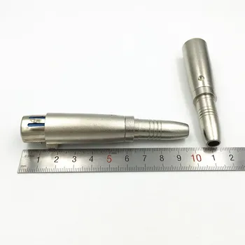 1Set 6.35 mm 3 Core Pins Sieviete Ligzdu uz 3Pin XLR Vīrietis + Sieviete Plug Audio Kabelis, Mikrofons, Metāla Adapter 6.35 uz XLR Connnector