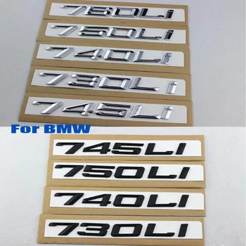 1set auto Boot dekoru uzlīmes car styling ABS BMW 745i 730 740 750 760LI 7series auto pārbūvi pārvietošanās emblēmas nozīmīti uzlīmes