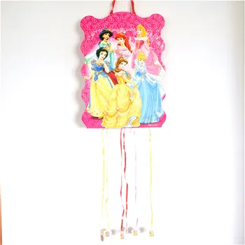 1set Sešu Princese Papīra Pinata Krāsains Bērnu Dušas Bērniem Dzimšanas dienas ballīti DIY Apdare, Apdares Pinata 49x27cm Lielums Grupa Krājumi
