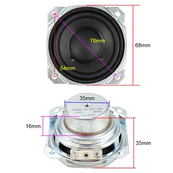 2.5 Collas 68 mm Basu Skaļrunis 12Ohm 30W iebūvēti Neodīma Magnēts Pastiprinātājā Big Balss Spole Gumijas Malu, Basu Skaļruņu Remonts Audio DIY