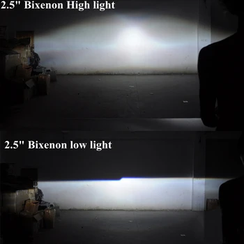 2.5 Šūnveida Zils Pārklājums, Lukturu Lēcas, H4, H7 Bixenon Objektīvs Projektoru Angel Eyes LED Dual Halo Automašīnu Apgaismojums Piederumi Tūnings