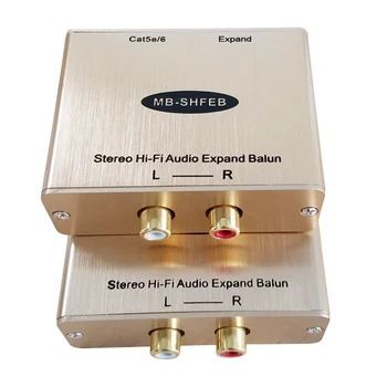 2-CH Stereo Hi-Fi Audio Raidītāju Over Cat5/6 Stereo Audio Paplašinātāja Ethernet
