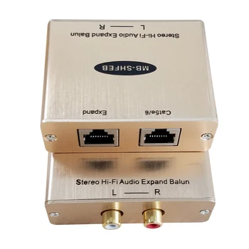 2-CH Stereo Hi-Fi Audio Raidītāju Over Cat5/6 Stereo Audio Paplašinātāja Ethernet