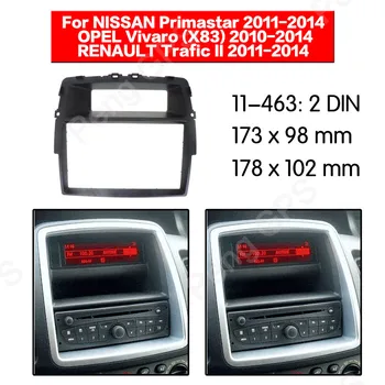 2 Din Auto Radio Fascijas Montāžas Komplekta Uzstādīšanas Karkasa Paneļu DVD Stereo Atskaņotāju Nissan Primastar 2011 2012 2013