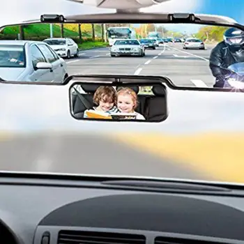 2 In 1 Grozāms Platleņķa Auto Spoguļi Dubultā Atpakaļskata Spogulī, Bērnu Apskatītu Bērnu Auto Reverse Atpakaļ Autostāvvieta Atsauces Atpakaļskata Spoguļi
