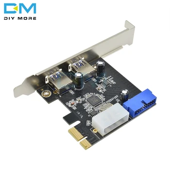2 Porti Express USB 3.0 PCI Adapteri Priekšējais Panelis ar 4-Pin & 20 Pin Kontroles Kartes Adapteri 5Gbps Ātrums Molex Power Plug-N-Play DIY