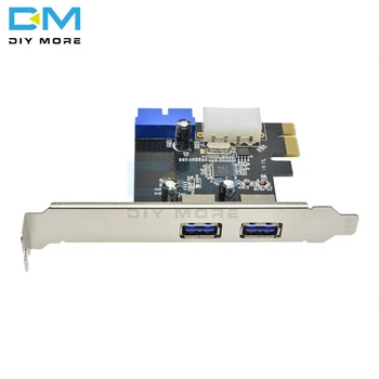 2 Porti Express USB 3.0 PCI Adapteri Priekšējais Panelis ar 4-Pin & 20 Pin Kontroles Kartes Adapteri 5Gbps Ātrums Molex Power Plug-N-Play DIY