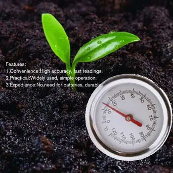 20 Collu 50cm Lengt, Komposta Augsnes Termometrs Premium Pārtikas Klases Nerūsējošā Tērauda Metāla taustu Detektors