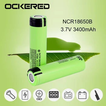 20 GAB Ockered 18650 Akumulatoru NCR18650B 3,7 v 3400mah Litija Akumulators bateriju Li-ion Baterijas (NAV PCB)