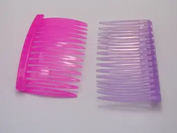 20 Jauktais Krāsu Plastmasas Matu spraudes Pusē Ķemmes Pin Barrettes 70mm Dāmām