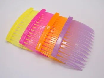 20 Jauktais Krāsu Plastmasas Matu spraudes Pusē Ķemmes Pin Barrettes 70mm Dāmām