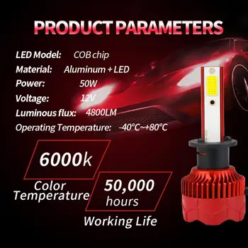 200M Gaismas Diapazonā IP68 8000lm 6500K Krāsu Temperatūras LED Lukturu Spuldzes Led Apgaismojums Auto Lukturu Komplekts H1, H3, H4, H7, H11 9005 9006