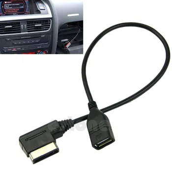 2016 Jaunu Mūzikas Saskarne AMI MMI AUX USB Adaptera Kabeli Flash Drive Audi Auto Audio