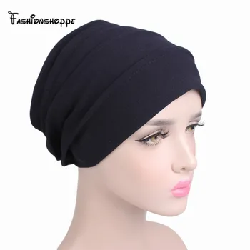 2017 JAUNĀ Sieviešu Slouchy Snood Beanie savirmot turban Musulmaņu Iekšējo Hijab Cepure baggy Vēža, chemo Cepures, matu izkrišana, YS231