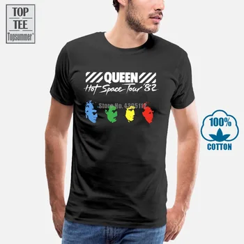 2018 Jaunā Karaliene Karstā Telpā Tour T Krekls Funko Pop Vīriešu T Krekli, Kokvilnas Crewneck Liela Izmēra Īsām Piedurknēm Pasūtījuma Vīriešu T-Krekls