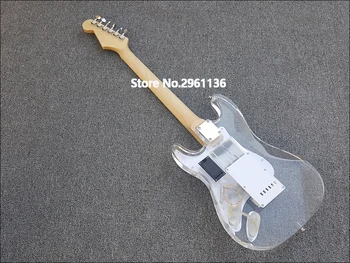 2019 Augstas kvalitātes Ķīnas elektrisko ģitāru, Akrila ģitāra ar LED gaismas,Custom elektriskā ģitāra, bezmaksas piegāde