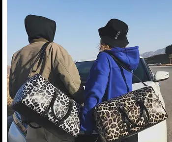 2019 Eiropā un asv modes lielas ietilpības ceļa soma leopard vienu plecu liels maiss