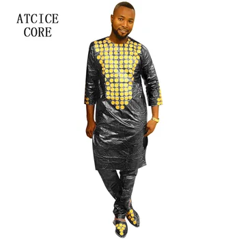 2019 Jauno āfrikas kleitas cilvēks bazin riche izšūšana dizaina kleita āfrikas cilvēks apģērbu pāri kleita LC903