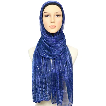 2019 jaunu spīguļi, vizuļi sieviešu hijab šalle arābu lakatu, un wrap galvu lakati musulmaņu ilgi hijab femme musulman turban foulard