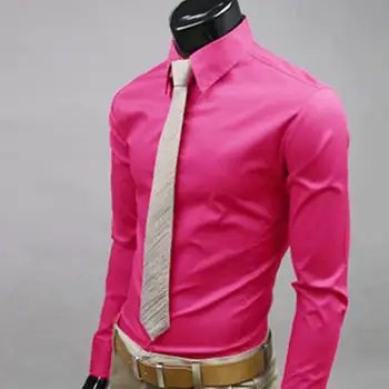 2019 Jaunu Vīriešu Modes Gadījuma Long Piedurknēm Slim vienkrāsainu kreklu Vīrieši Sociālās Uzņēmējdarbības Kleita Krekls Mīksts, Ērts Ziemassvētku Dāvanu