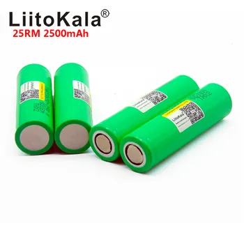 2019 LiitoKala 25RM Oriģināls 18650 2500mah akumulatoru INR18650 25R 20A Uzlādējams akumulators