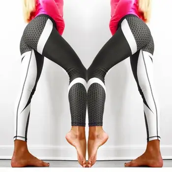 2019 Melnas Garās Zeķes Sievietēm Poliestera Potītes Garuma Standarta Reizes Bikses Elastību Saglabāt Slim Push Up Fitnesa Sieviešu Legging