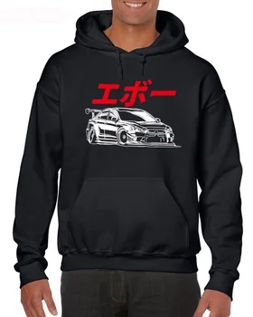 2019 modes Zīmolu Jaunu Hoodies EVO JAPĀNA S-3XL Mitsubishi JDM pelēkā vārna Turbo Boost Decal Mivec sporta Krekls
