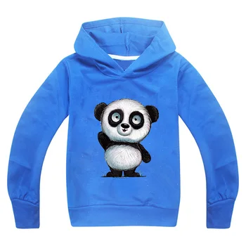2020. gada Rudenī Bērni Tshirt Zēni Top Girl Apģērbu ar garām Piedurknēm Panda Hoodies par Pusaudžu Meiteņu Bērnu sporta Krekls Bērnu Apģērbs, t-veida