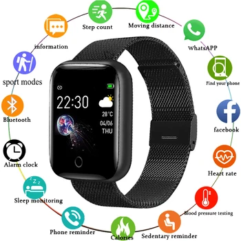 2020. gada SmartWatch Tērauda Sievietēm, Vīriešiem, Fitnesa Tracker Sporta Skatīties Dāmas Rokas pulksteni, Lai Andoid IOS Ūdensizturīgs Smart watch Pulksteņa Stundas