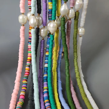 2020. gada vasaras bohēmijas stila silikona kaklarota modes paziņojumu, dabas pērle kulons sānslīdi kaklasaite dažādu krāsu stilus vairumtirdzniecības sievietēm