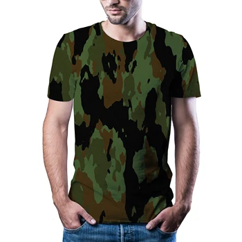 2020 jaunu 3D t-krekls vīriešu vasaras gadījuma kamuflāžas apģērbi kamuflāžas stilā top 3D ātri sausas iespiests T-krekls