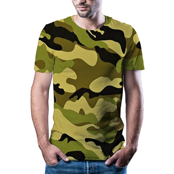 2020 jaunu 3D t-krekls vīriešu vasaras gadījuma kamuflāžas apģērbi kamuflāžas stilā top 3D ātri sausas iespiests T-krekls