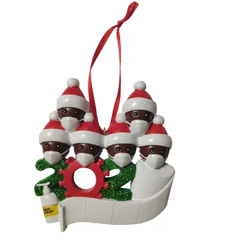 2020 Jaunu Cute Ziemassvētku Rotājumi Dāvanu Personalizēto Karājas Rotājumu Pandēmijas-Sociālā Grupa Distancē Santa Claus ar Masku