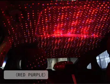 2020 JAUNU Jaunināšanas USB Automašīnas salona Atmosfērā Dubultā Zvaigzne Debesīs Lampas Apkārtējo Zvaigžņu Gaismu LED Projektors, Automašīnu Jumtu Zvaigžņu Nakts Gaismas