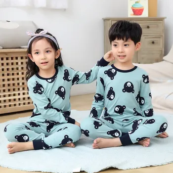 2020 Rudens Ziemas Baby Meiteņu Drēbes Karikatūra Bērnu Pidžamas Komplekts Zēnu Pidžamas Bērniem Homewear Naktsveļu Bērniem, Meitene, Zēns Sleepwear