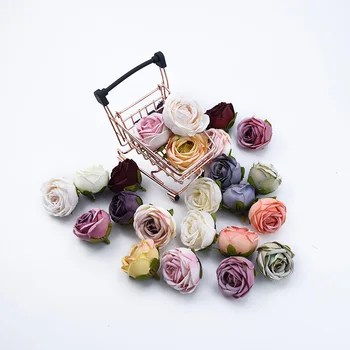 20pcs Smalku ziedu rozes vadītājs kāzu dekoratīvie ziedi home decoration accessories ziemassvētku Amatniecība mākslīgo ziedu lēti