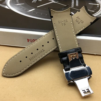 22mm 23mm 24mm itālijas Pātagot Siksna Teļāda Ādas Tauriņš Sprādzes Watchband par Tissot T035 Skatīties Braceles Piederumi