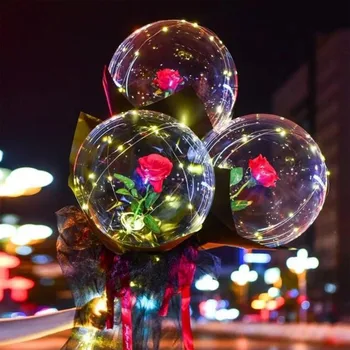 25# Led Gaismas Mākonīti-rožu Pušķis Diy Inovatīvu Produktu Ballons Valentīna Dienu Festivāls Dāvanu Dzimšanas dienas svinības, Kāzu Dekori