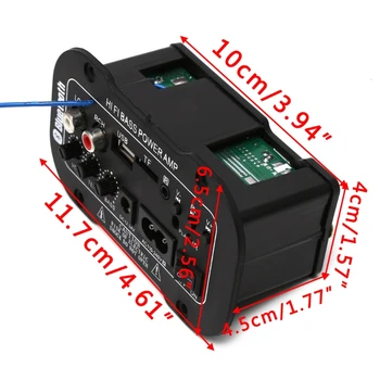 25W Automašīnas Bluetooth Subwoofer Hi-Fi Bass Pastiprinātājs Valdes Audio TF USB 220V/12V/24V