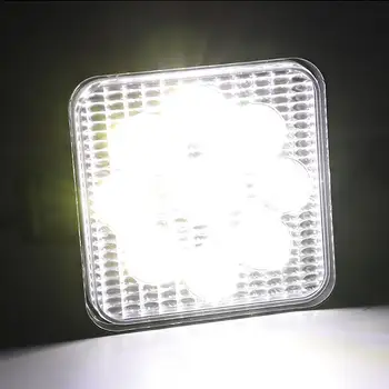 27W Auto LED Plūdu Staru Gaismas Kvadrātveida Off-road, Spuldzes, Lampas, Miglas Apgaismojums Eksterjers Miglas lukturis bezceļu Transportlīdzekļa Kravas Pacēlāju