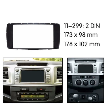 2Din Auto Stereo Radio Panelis, Rāmis, Toyota Hilux Fortuner 2012 2013